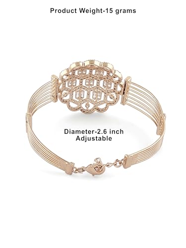 CZ Brass Kada Bracelet - Women's Jewelry Accessory